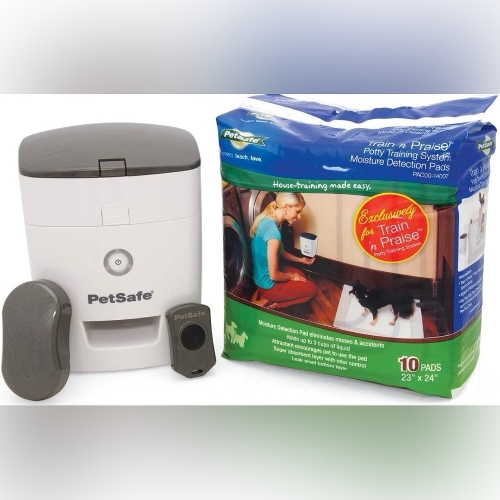 PetSafe Dog Potty Training System Auto Treat Dispenser w/ Pads Kit - NEW - Picture 2 of 5